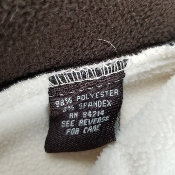 Denali Brown Cream Zip Front Soft Shell Jacket Coat Fleece Liner S - Picture 5 of 5